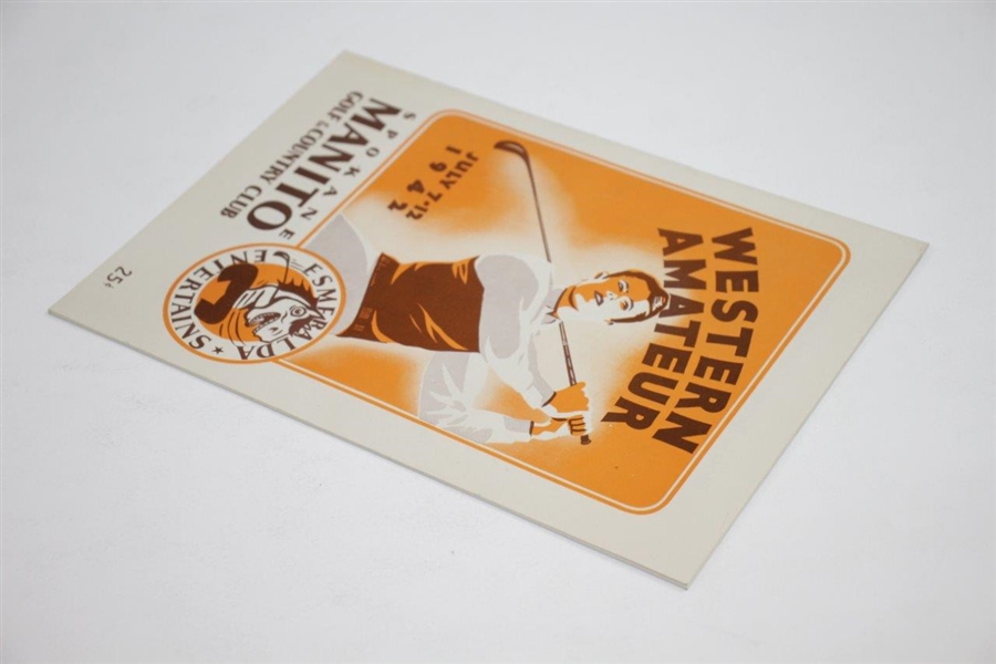 1942 Western Amateur at Spokane Manito G & CC Program - Excellent Condition
