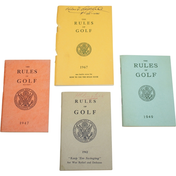 1942, 1947, 1949, & 1967 USGA The Rules of Golf Booklets