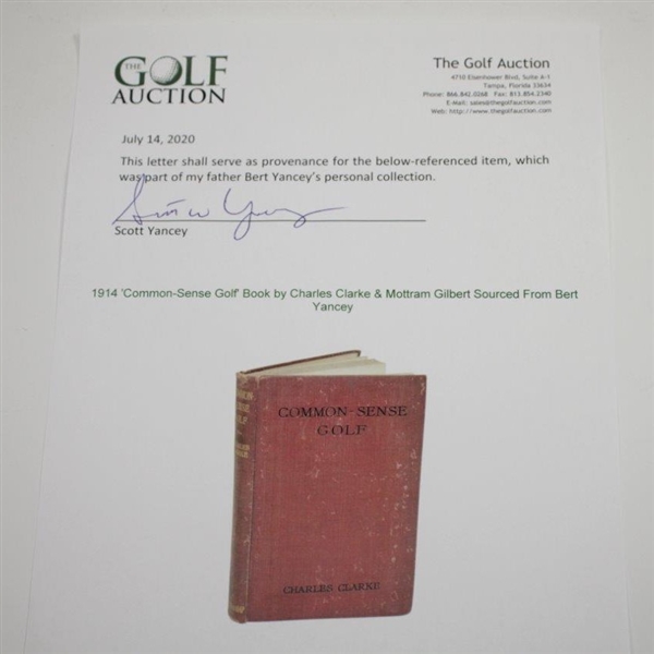 1914 'Common-Sense Golf' Book by Charles Clarke & Mottram Gilbert Sourced From Bert Yancey