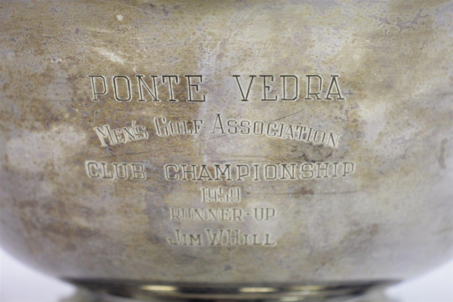 1959 Ponte Vedra Men's Golf Association Club Championship Runner-Up Bowl Won by Jim W Hill