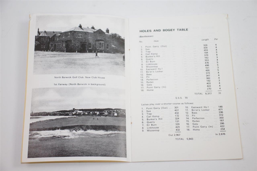 West Links Golf Course Official Handbook Produced by North Berwick Golf Club