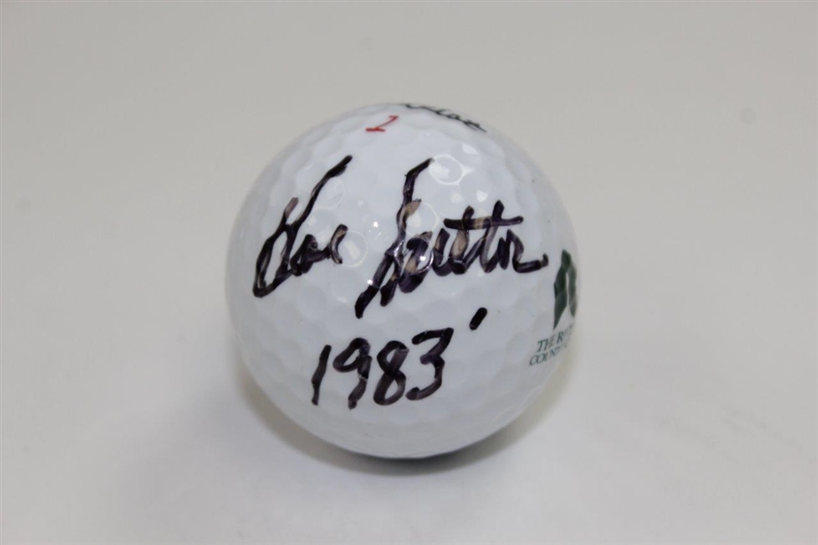 Hal Sutton Signed The Riviera Country Club Logo Golf Ball with '1983' Notation JSA ALOA