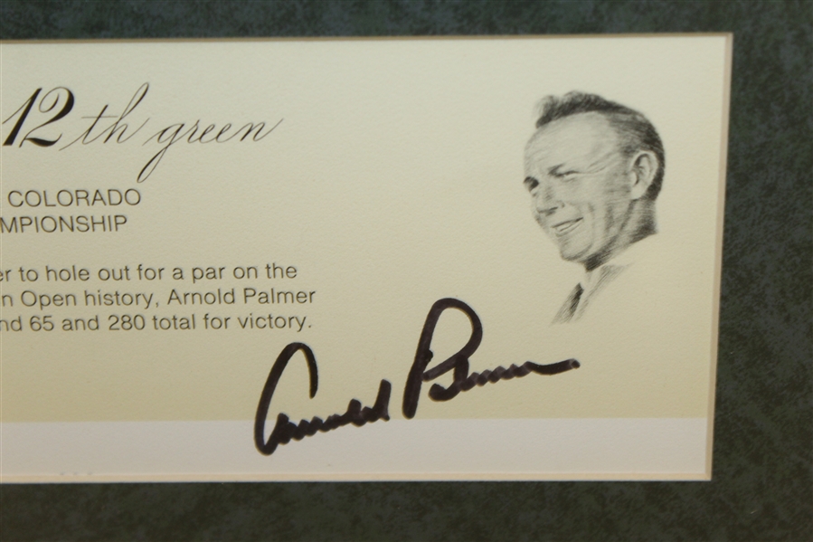 Arnold Palmer Signed 1960 US Open at Cherry Hills CC Print - Framed JSA ALOA