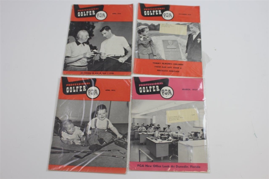 Twenty-Nine Professional Golfer Magazines - 1953-1957 - Some with Mailing Label on Cover