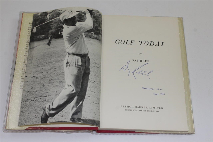 Dai Rees Signed & Dated 1962 'Golf Today' Book JSA ALOA