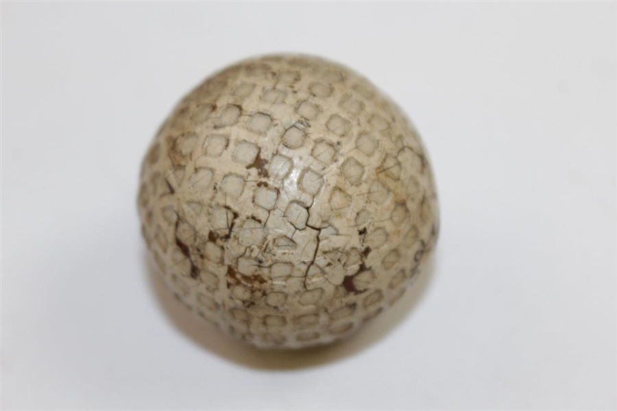 Henley Mesh Pattern Golf Ball in Box - Strike Marks on Ball, Loose Bracket on Box