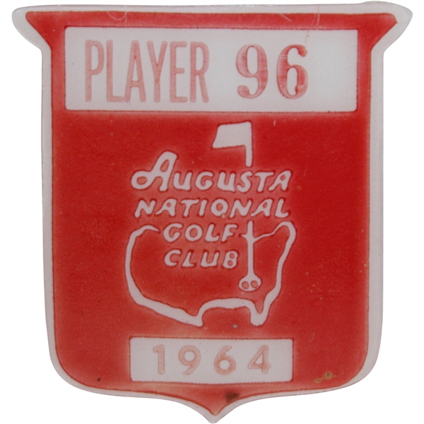 1964 Masters Tournament Contestant Badge #96 - Billy Maxwell