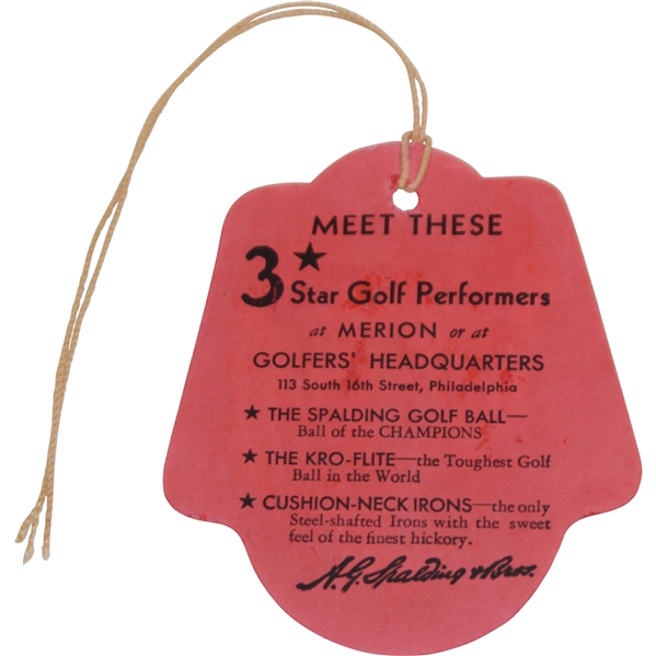1930 US Amateur at Merion Golf Club Ticket #2829 - Bobby Jones Grand Slam