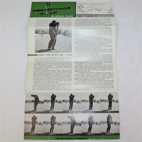 Early 1960's Arnold Palmer's 'Shells Guide to Golf' - Complete Set #1-12