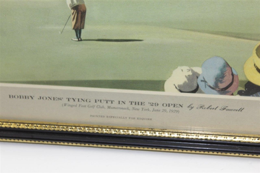 Bobby Jones Tying Putt at Winged Foot in the 1929 US Open by Robert Fawcett - Esquire 1945