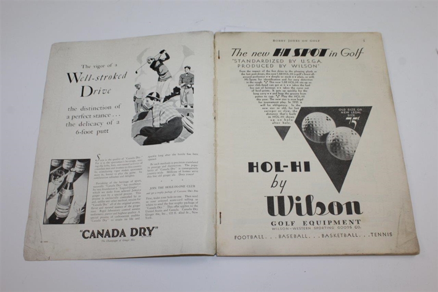 Bobby Jones on Golf Magazine with Introduction by Grantland Rice - Copyright 1929-1930