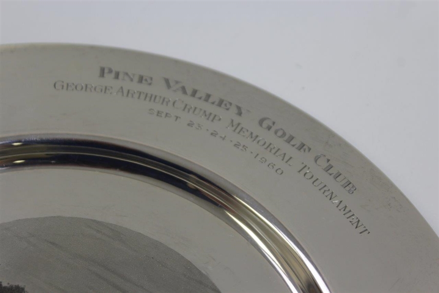 1960 Pine Valley Golf Club George Arthur Crump Memorial Tournament Sterling Silver Runner-Up Trophy Plate