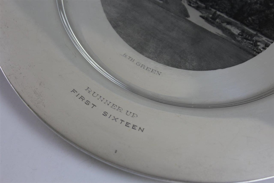 1960 Pine Valley Golf Club George Arthur Crump Memorial Tournament Sterling Silver Runner-Up Trophy Plate