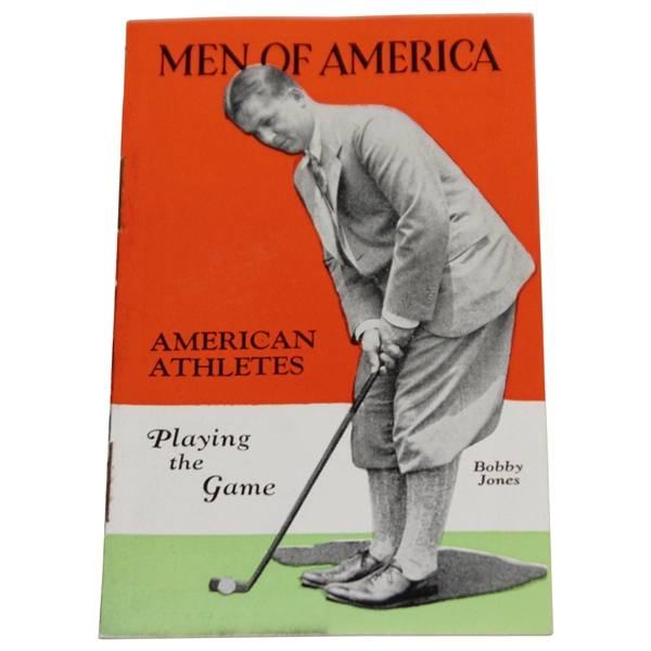 1929 Bobby Jones Cover 'Men of America' No. 35 Sports Booklet - Great Condition
