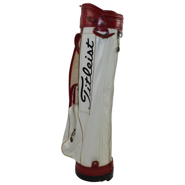 Vintage Red/White Titleist Golf Bag