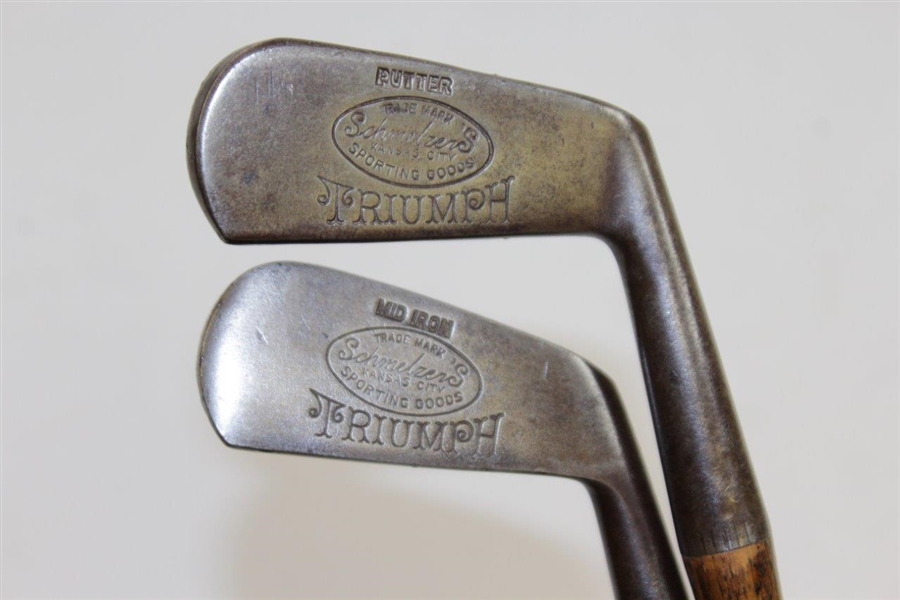 Schmelzer's Sporting Goods Triumph Child's Putter, Iron, & Driver in Plaid Golf Bag