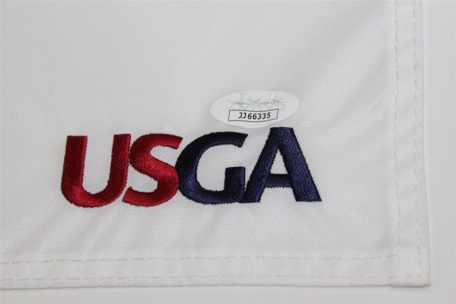 Webb Simpson Signed 2020 US Open at Winged Foot Embroidered White Flag JSA #JJ66335