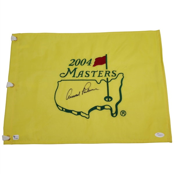 Arnold Palmer Signed 2004 Masters Embroidered Flag JSA FULL #Z20110