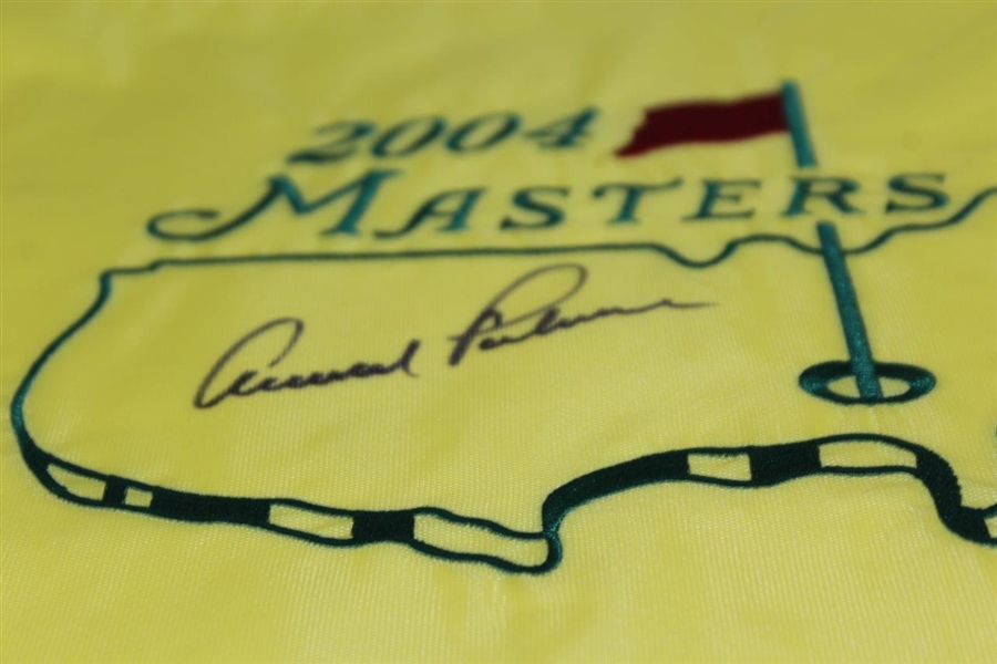 Arnold Palmer Signed 2004 Masters Embroidered Flag JSA FULL #Z20110