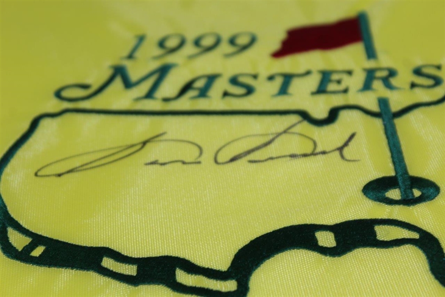 Sam Snead Signed 1999 Masters Embroidered Flag JSA ALOA