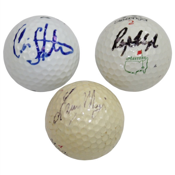 Ray Floyd, Craig Stadler, & Larry Mize Signed Masters Logo Golf Balls JSA ALOA