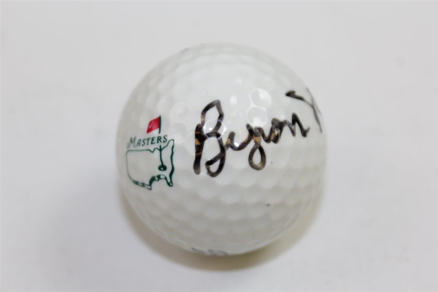 Byron Nelson Signed Masters Tournament Logo Golf Ball JSA ALOA