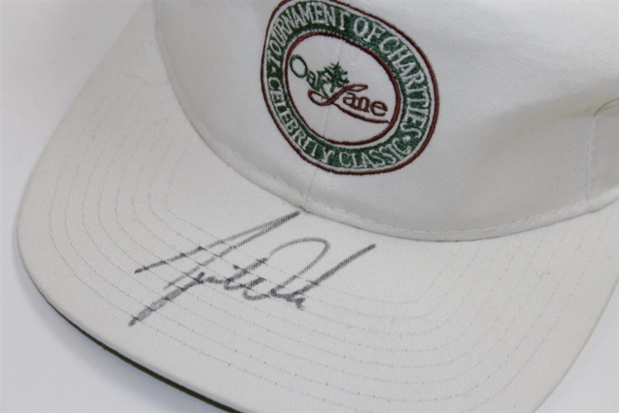 Tiger Woods Vintage Signed Tournament of Champions Celebrity Classics at Oak Lane Hat JSA ALOA