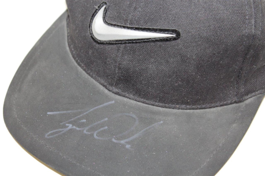 Tiger Woods Classic Signed Black Nike Hat with Raised Swoosh JSA ALOA