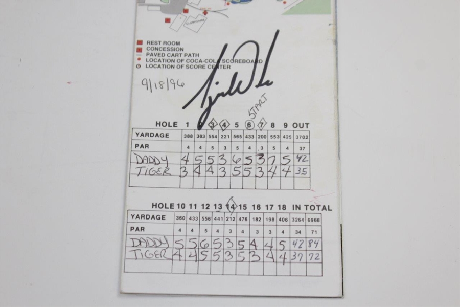 Lot Detail Tiger Woods Classic Signed 1996 B.C. Open ProAm Scorecard