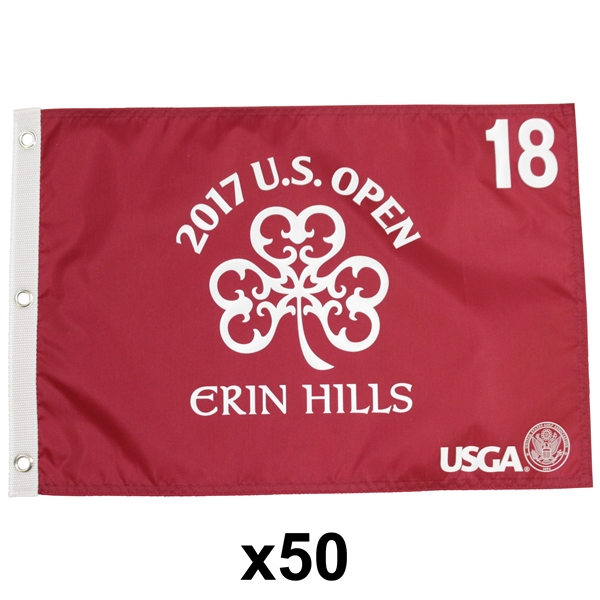 Fifty 2017 US Open Championships at Erin Hills Red Screen Flags (50)