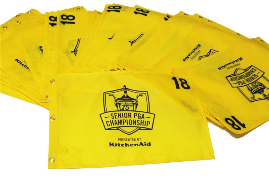 Twenty-Five 2014 Senior 75th PGA Championship Yellow Screen Flags (25)