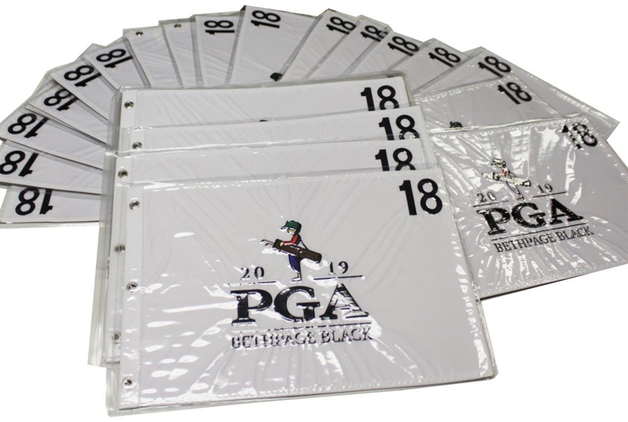Fifty 2019 PGA Championship at Bethpage Black White Embroidered Flags (50)