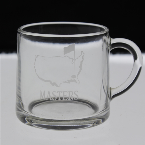 Masters Tournament Clear Glass Coffee Cup - Excellent Condition