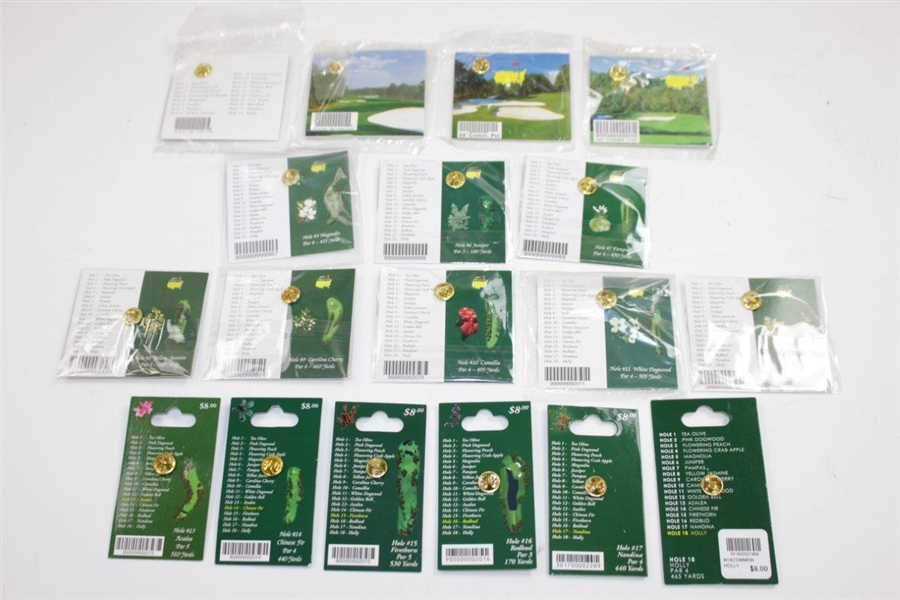 2001-2018 Masters Tournament Annual Commemorative Pins - Eighteen in Total