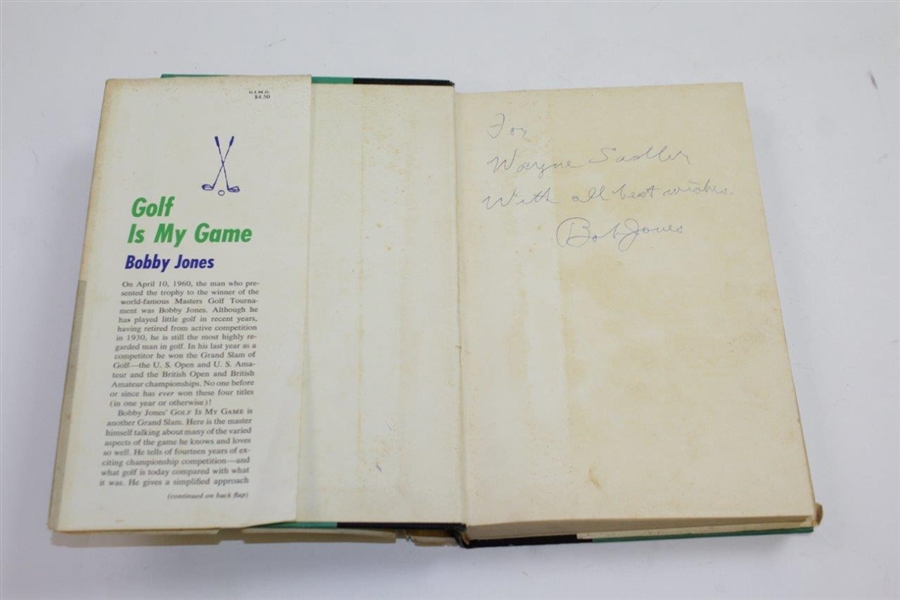 Bobby Jones Signed 1960 'Golf is My Game' to Wayne Sadler JSA ALOA
