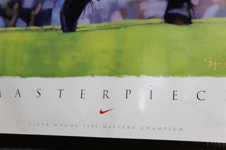 Tiger Woods NIKE 1997 Masters Champions 'Masterpiece' Poster Featuring Bernie Fuchs Image