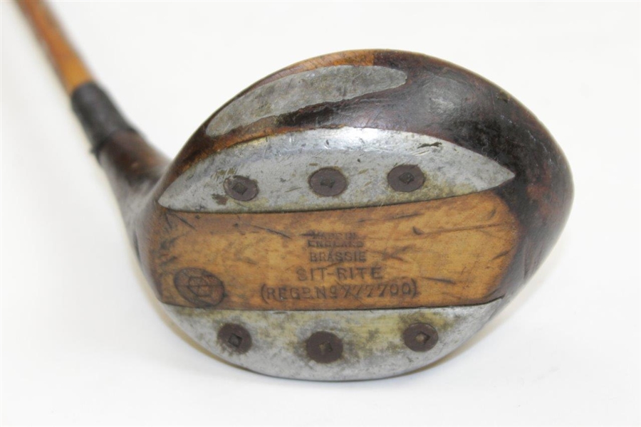 Vintage Sit-Rite Brassie Red. No. 777700 with Extensive Shaft Stamping & Headcover