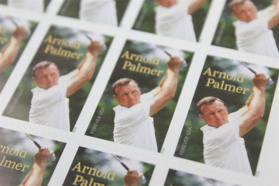 Lot of 100 Arnold Palmer Forever USA Postage Stamps - Five Sheets