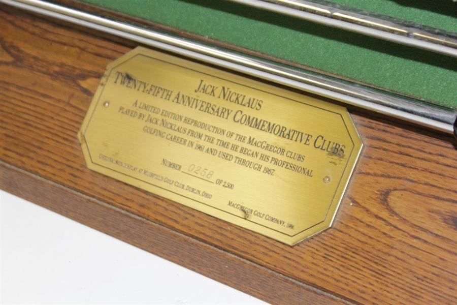Jack Nicklaus 1986 MacGregor 25th Anniversary Golf Club Set in Original Display #258/2500