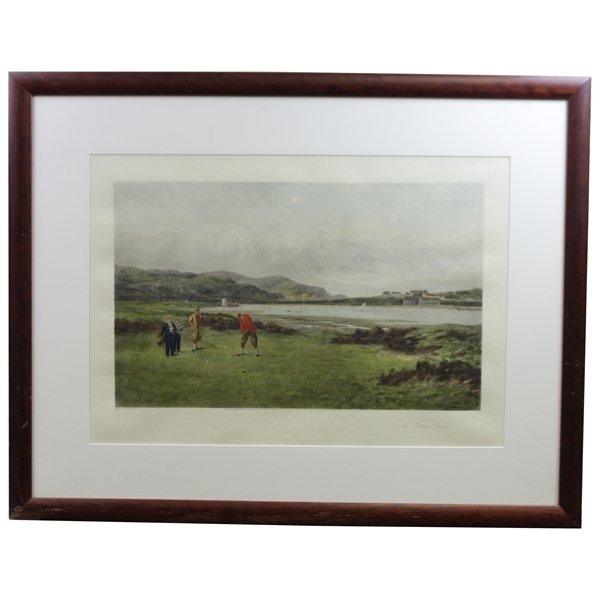 1894 Print The Putting Green by Douglas Adams from his Original 1893 Painting - Framed