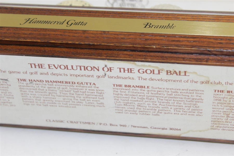 Classic Craftsmen 'The Evolution of the Golf Ball' Display