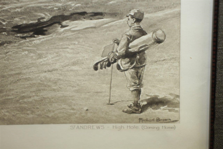 Michael Brown 1912 'St. Andrews High Hole' Life Association of Scotland Print - Framed