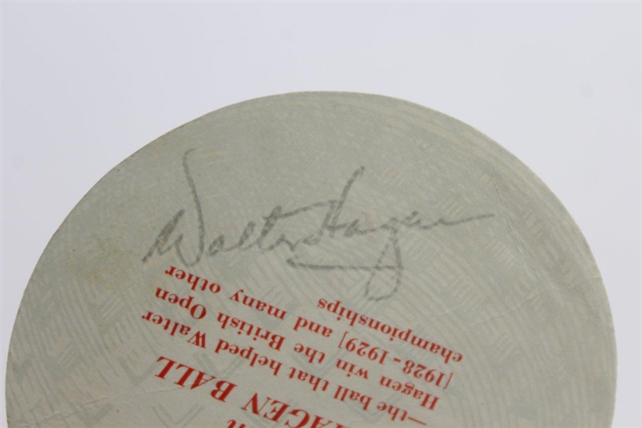 Walter Hagen Signed 1929 Exhibition Ticket with Horton Smith vs Jurado/Kinnear JSA ALOA