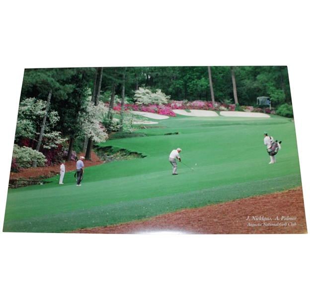 Jack Nicklaus & Arnold Palmer at Augusta National GC Hole #13 Hole Approach 36x23 Photo