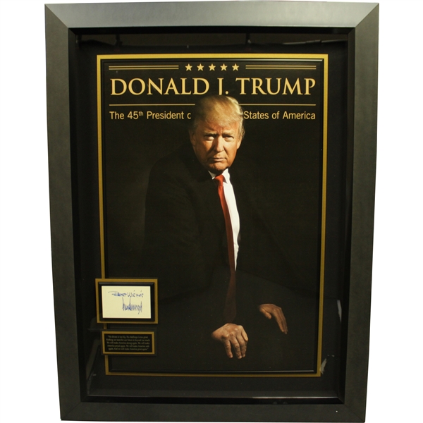 President Donald Trump Signed Card Display '45th President of the United States' JSA FULL #BB65258