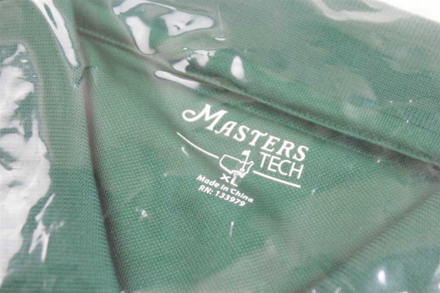 Masters Tournament Logo Green Tech Unused Golf Shirt - XL