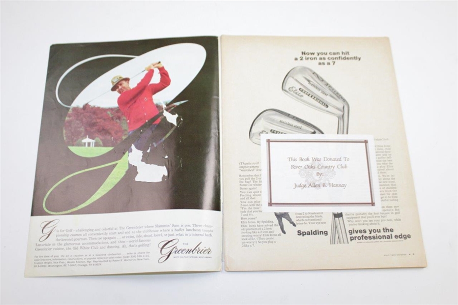 Arnold Palmer Signed 1965 GOLF Magazine - October JSA ALOA