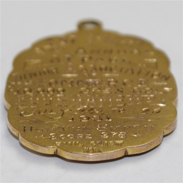 Horton Smith's 1931 2nd Annual St Paul Junior Association Open Championship Winner's 10k Medal