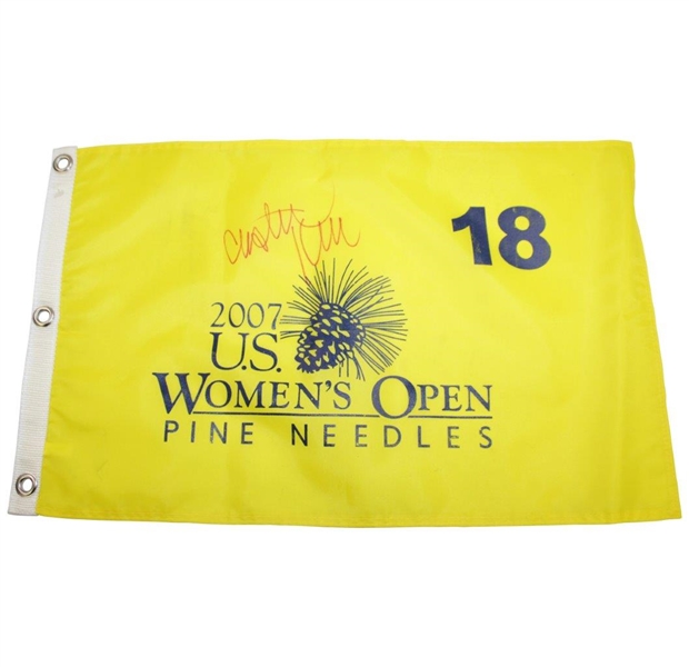 Assorted Signed & Unsigned Women's US Open & US Amateur Championship Flags JSA ALOA