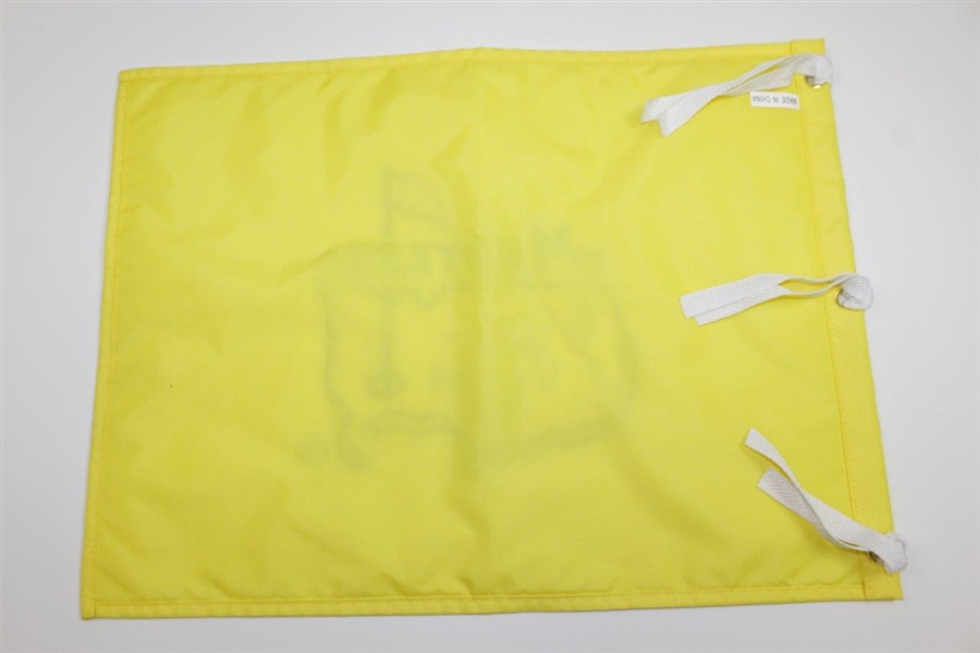 Palmer, Nicklaus, & Player 'Big Three' Signed Undated Masters Embroidered Flag JSA ALOA